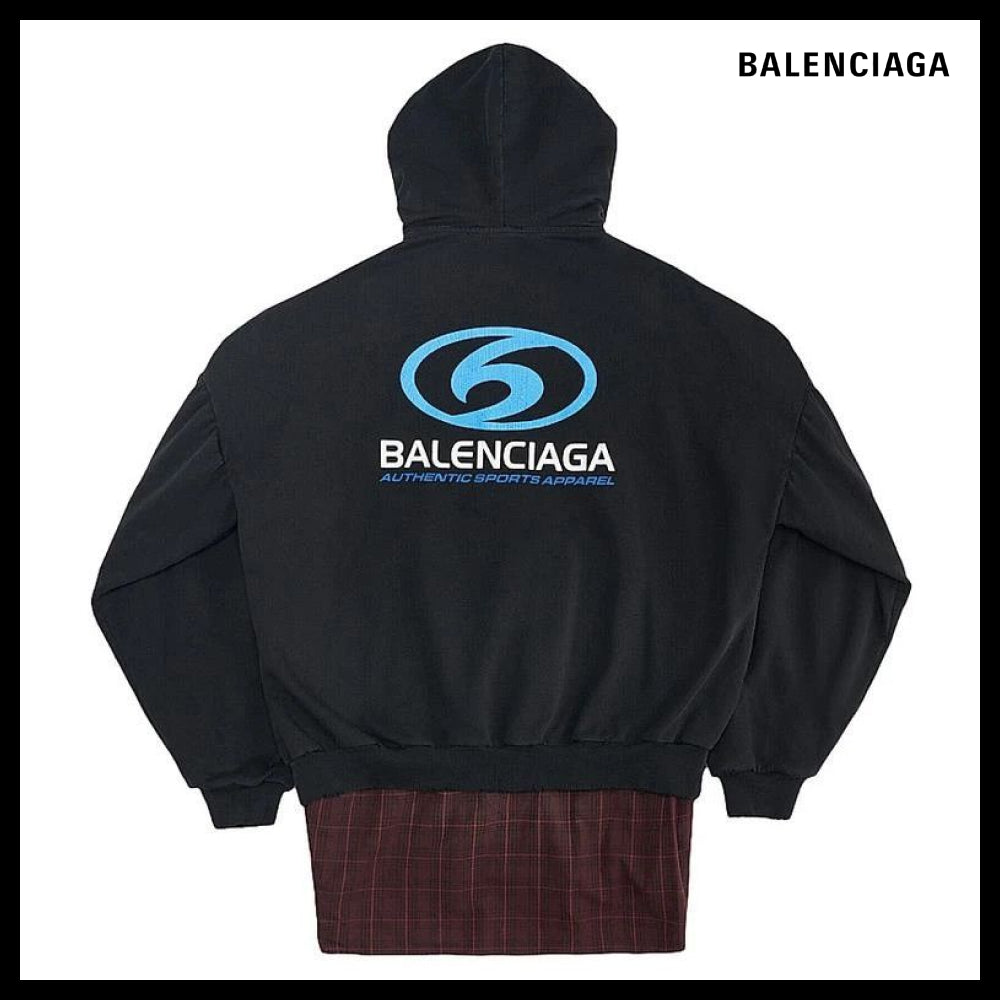★Balenciagaアウトレットセール★Surfer Layered Zip-Up Hoodie
