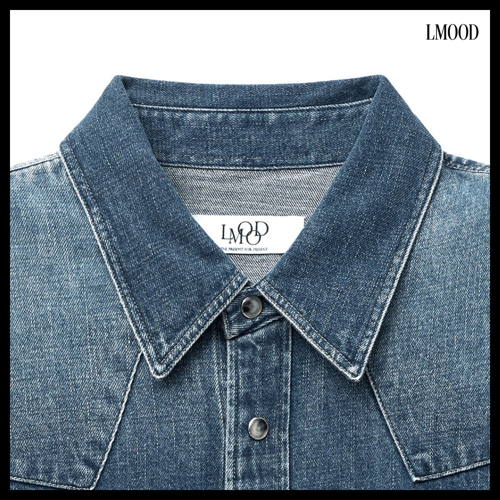 【LMOOD】Bad Guy Denim Western Shirt 3 Colors