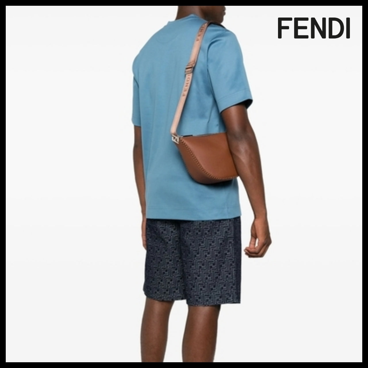 【FENDI】Brown Crossbody Bag compact crossbody