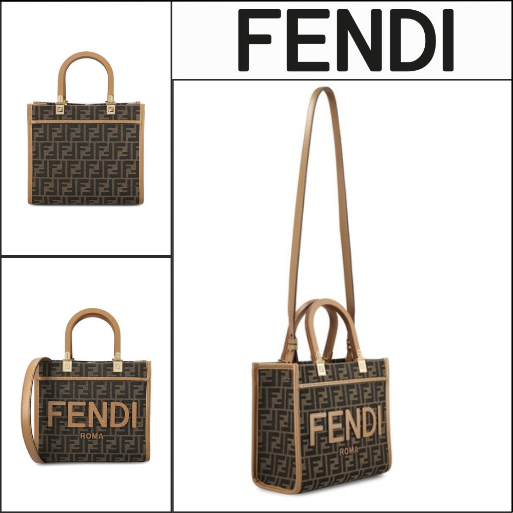 【FENDI】Brown Leather Tote