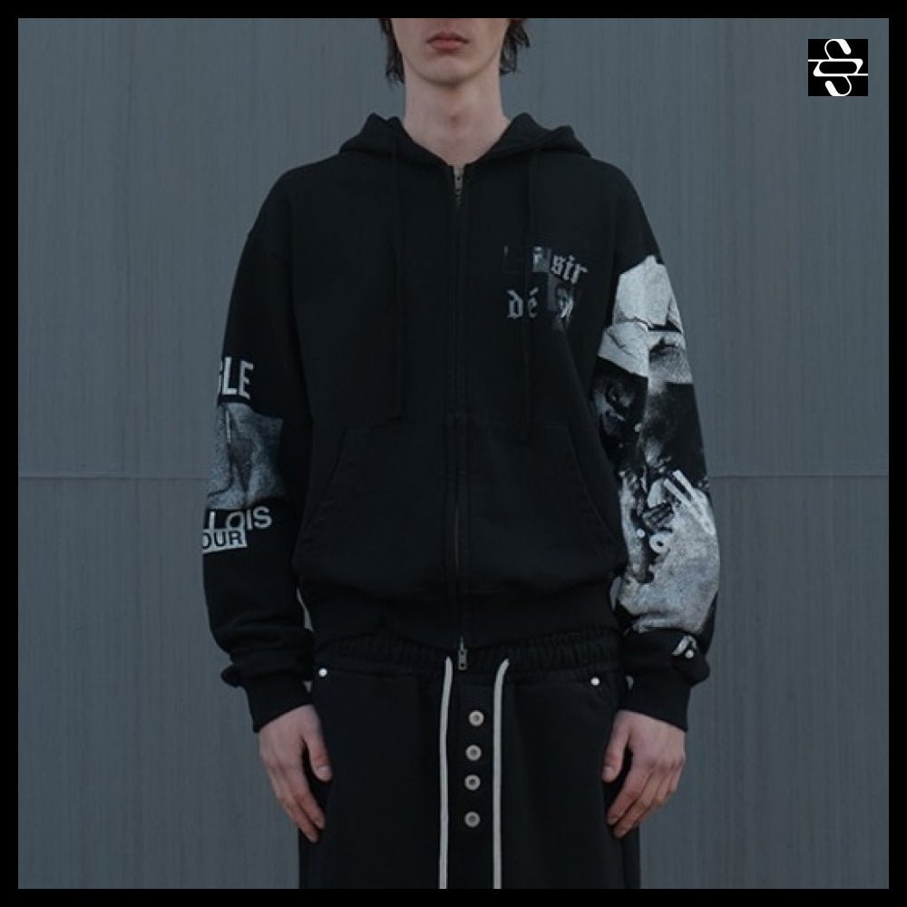 【SUNDAYOFFCLUB】Object Of Desire Zip Up Hoodie