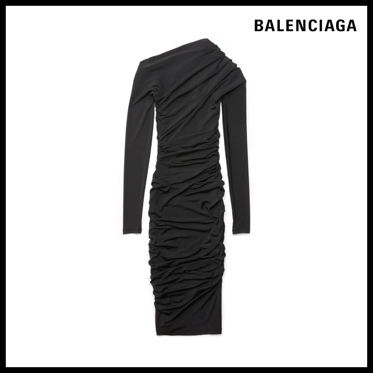 【BALENCIAGA】Twisted Mini Dress Black
