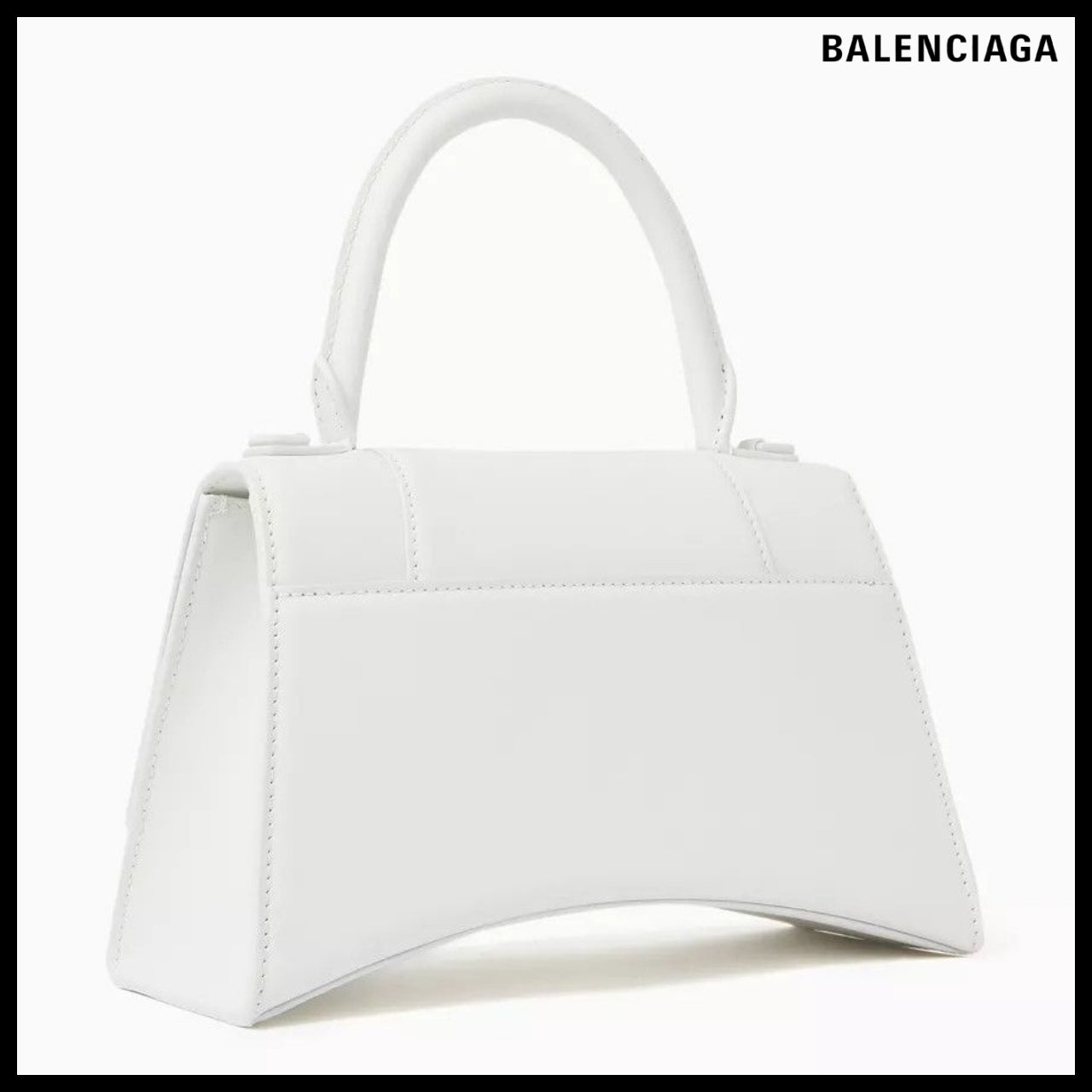 【BALENCIAGA】Hourglass Small Handbag in White