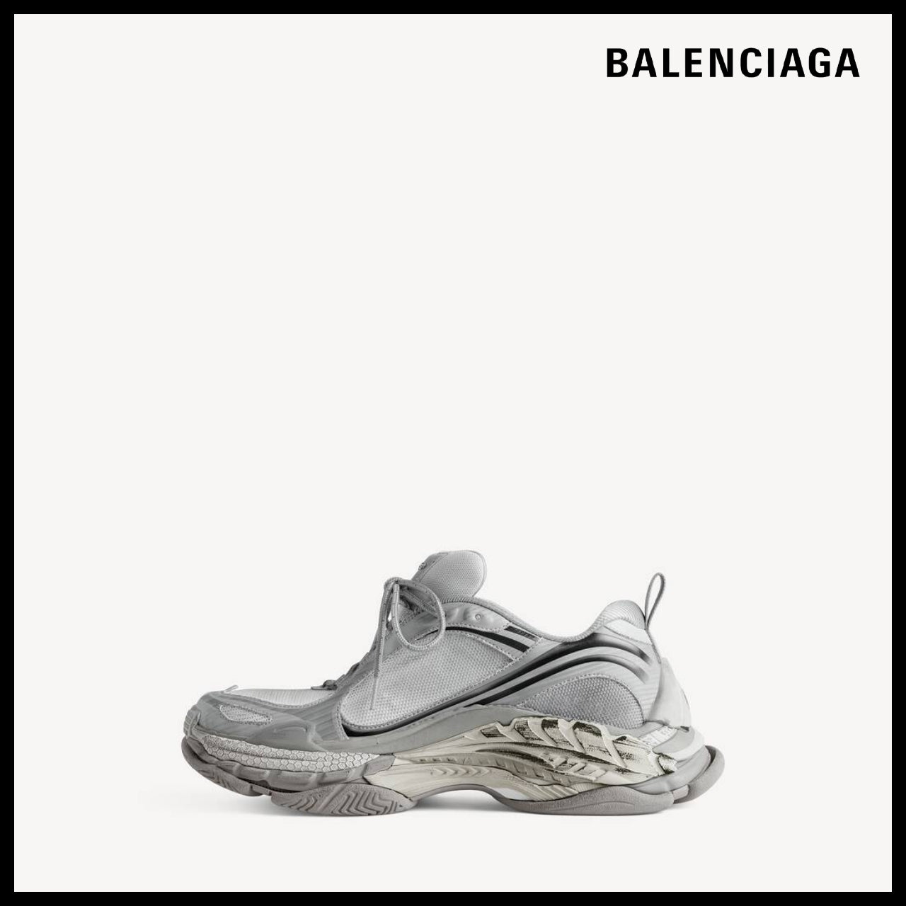【BALENCIAGA】Triple S2 Gradient Sneakers Grey