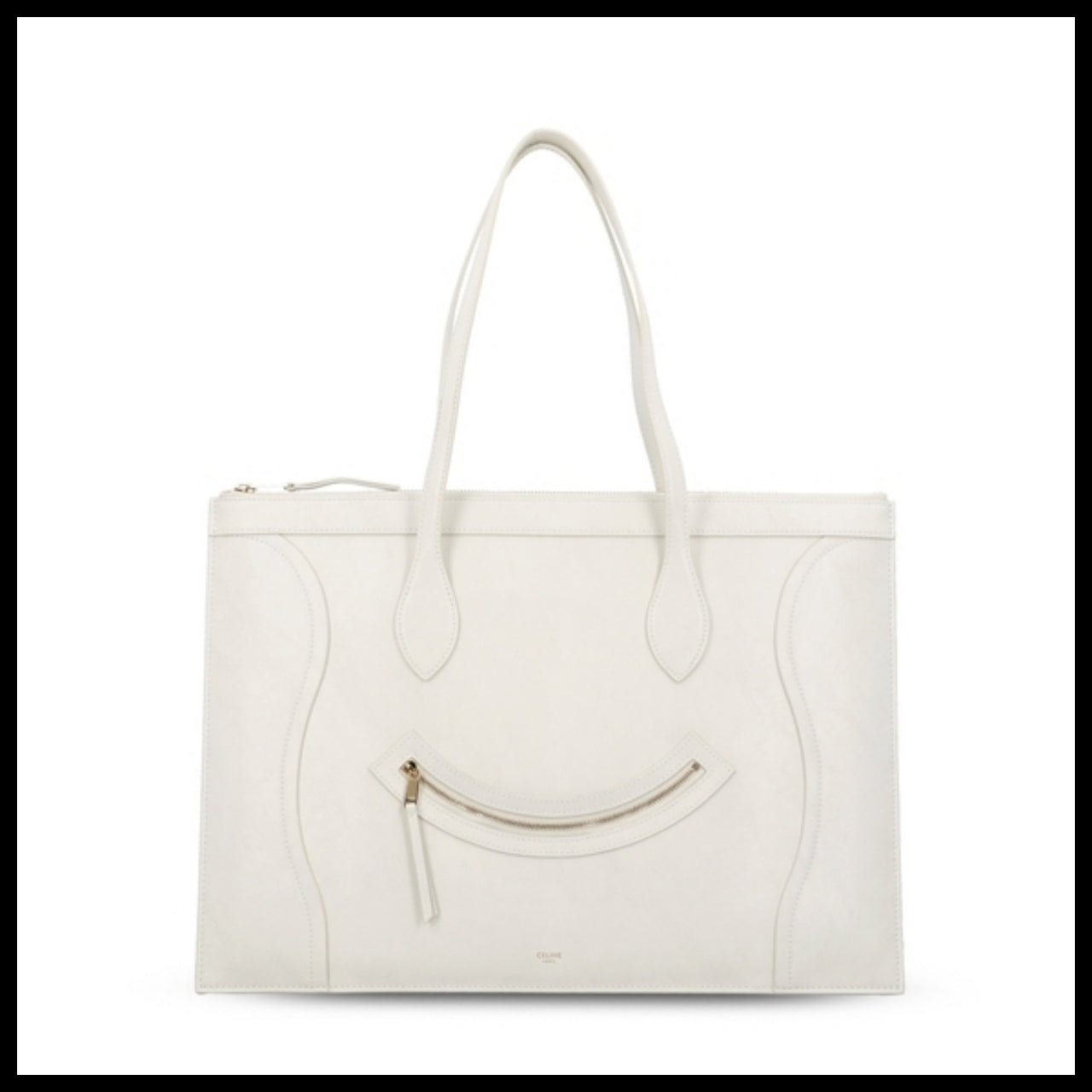 【CELINE】White Tote Bag minimal style