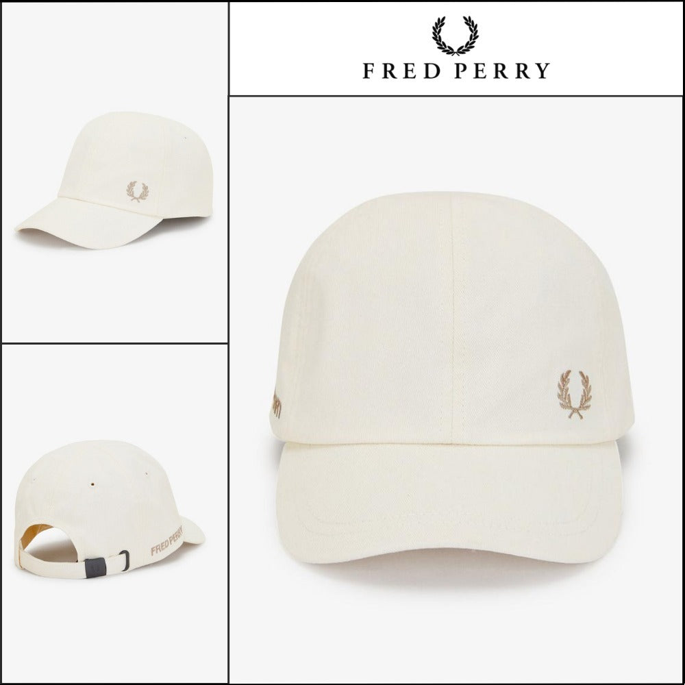 【FRED PERRY】ウォッシュド ツイル キャップ エクリュ