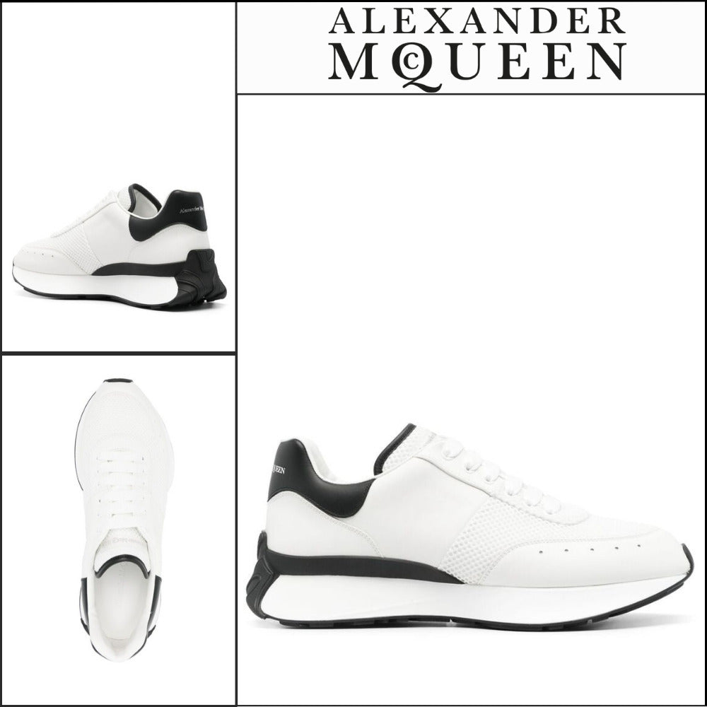 【Alexander Mcqueen】Sprint Runner Sneakers White Black