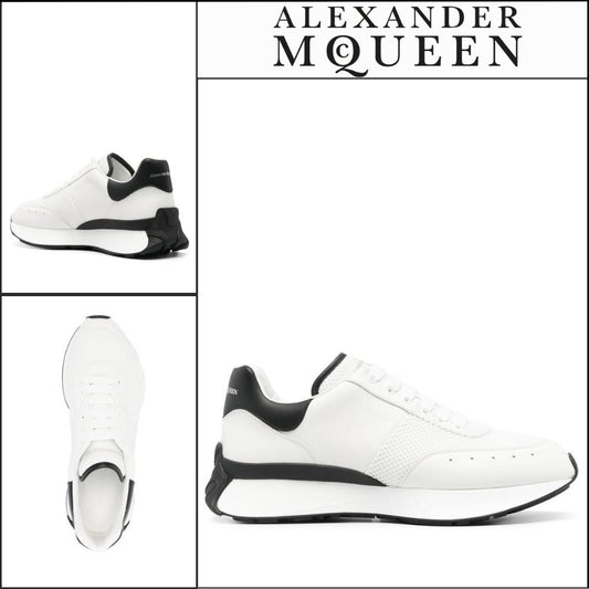 【Alexander Mcqueen】Sprint Runner Sneakers White Black