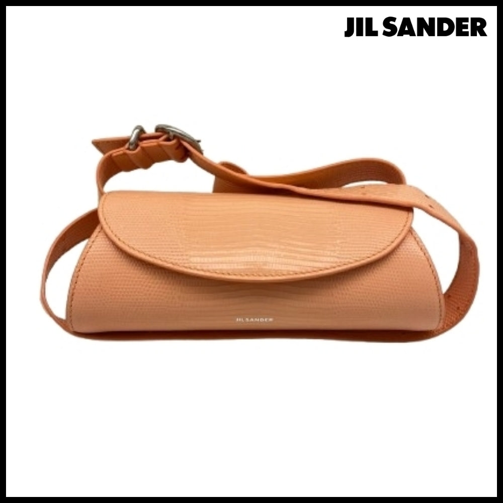 【正規品】【Jil Sander】Leather Logo Handbag Black