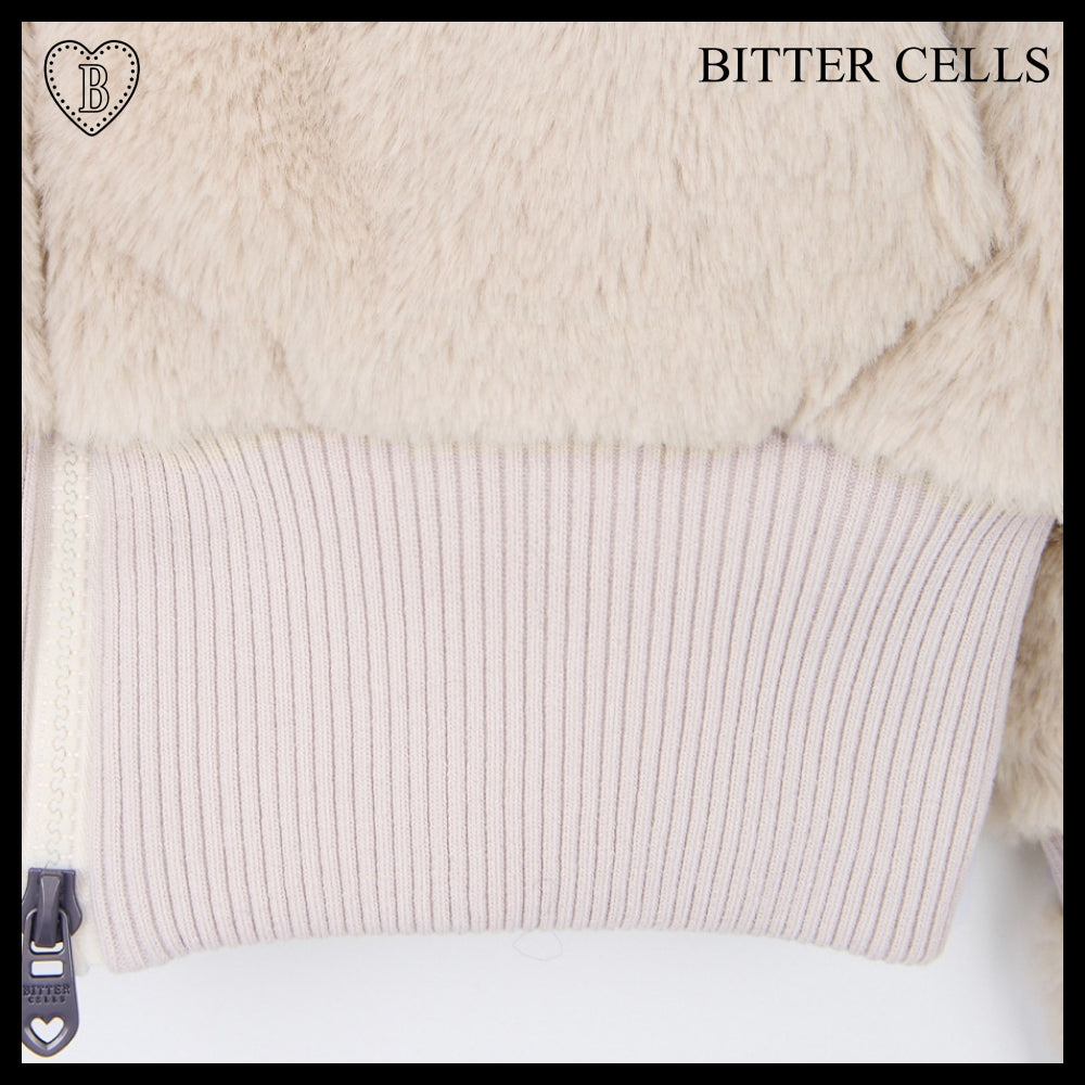 【BITTER CELLS】PUPPY CROP JACKET CREAM