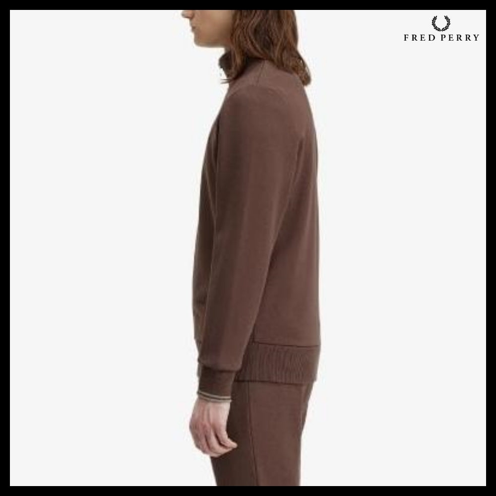 【FRED PERRY】Baseline Half Zip Sweatshirt U85 C Road Brick