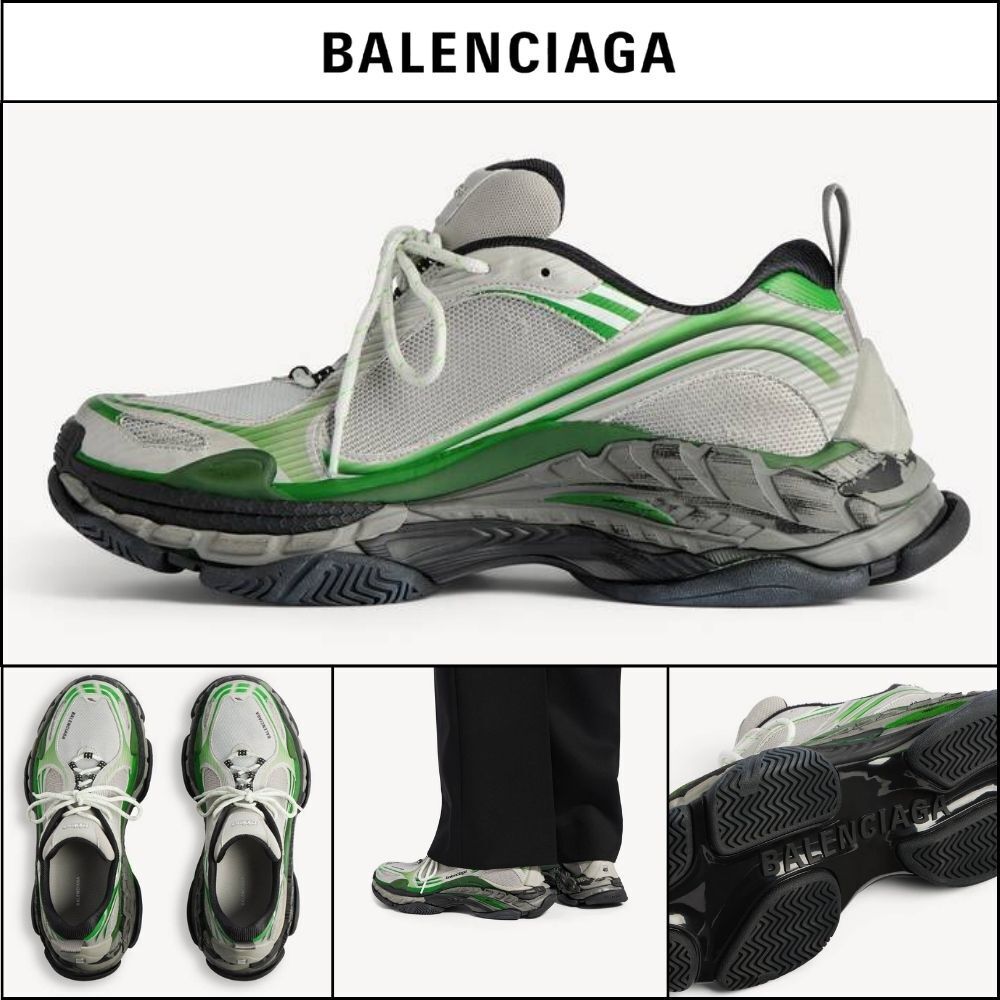 【BALENCIAGA】Triple S2 Sneakers Grey Green