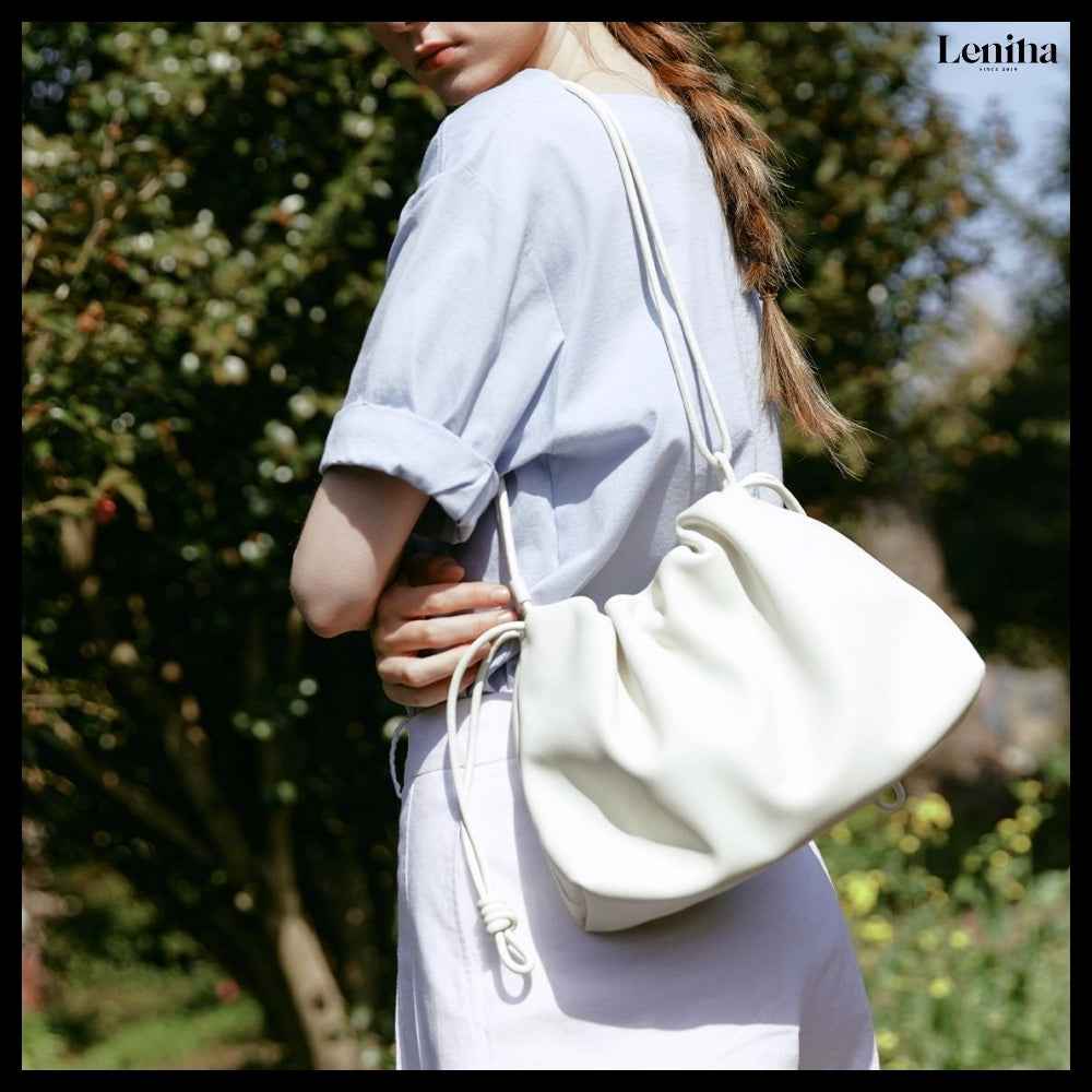 【LENINA】Floria Shoulder Cross Bag White