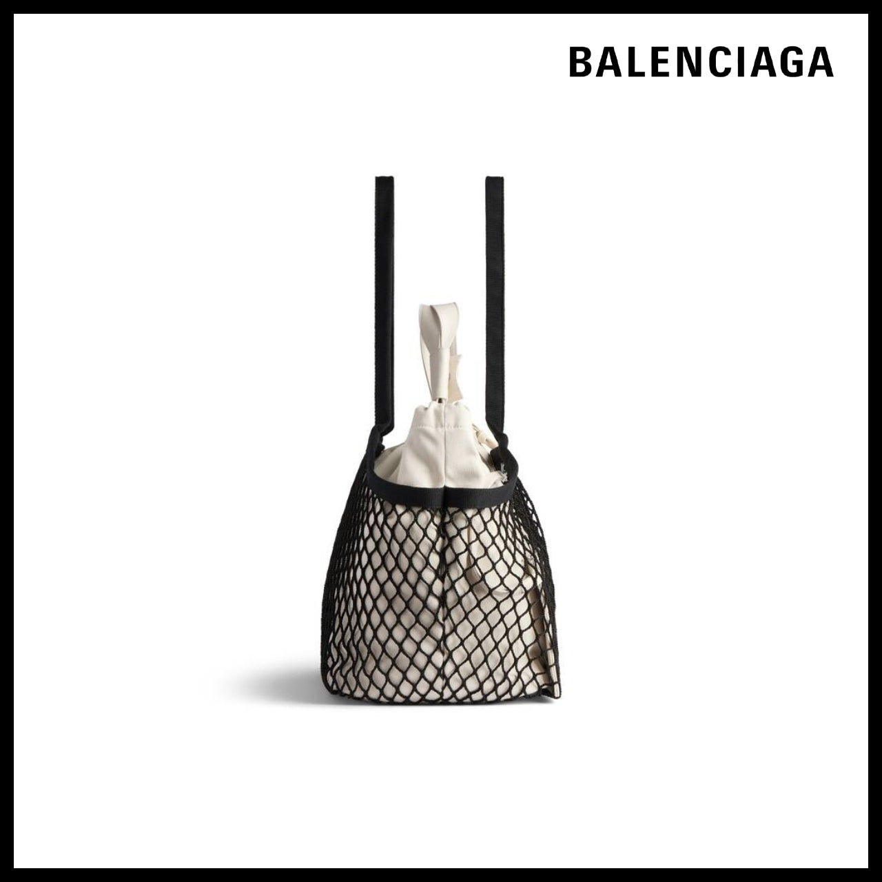 【BALENCIAGA】24/7 Medium Tote Bag Beige Black