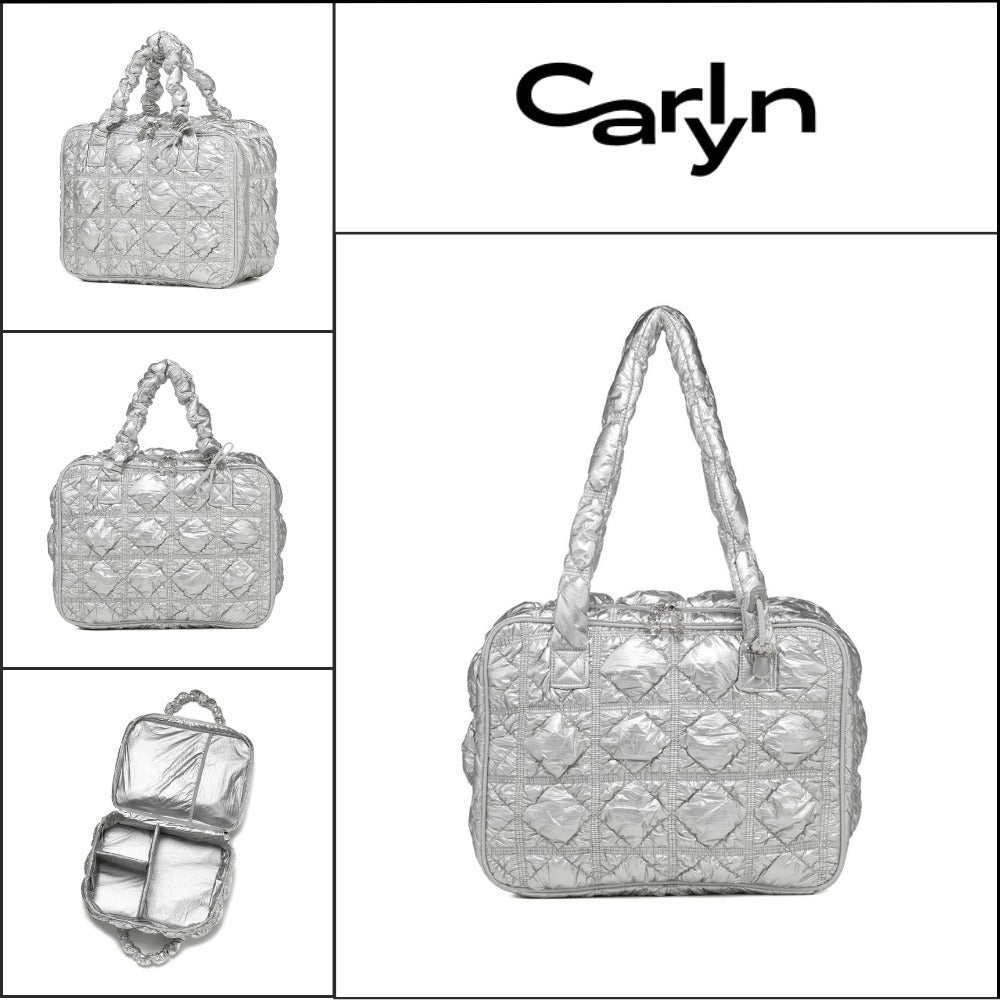 【carlyn】2WAY トラベルバッグ シルバー