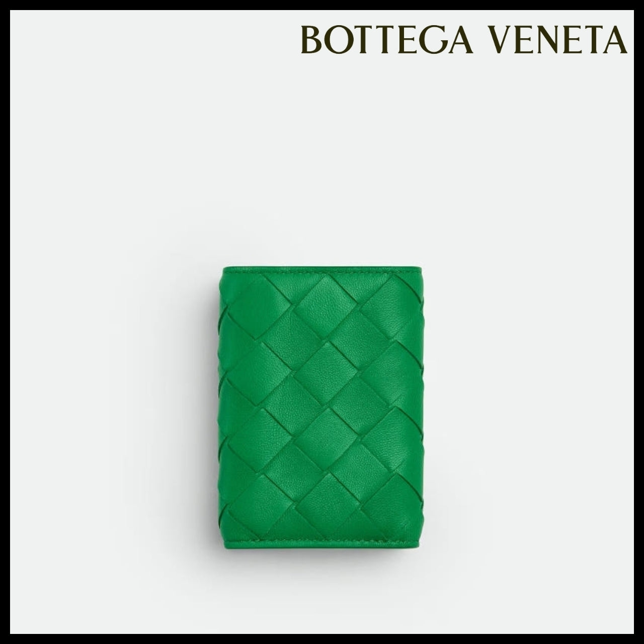 【Bottega Veneta】 Tiny Trifold Zip Wallet Parakeet