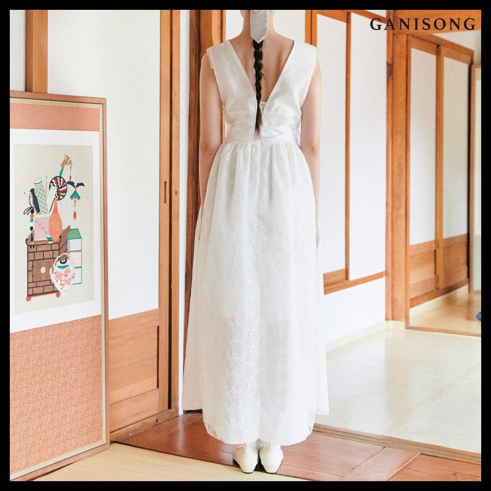 【GANISONG】Bridal Sumuk Dress White