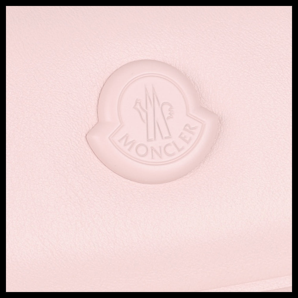 【MONCLER】 Women Doudoune Leather Mini Tote Bag Pink