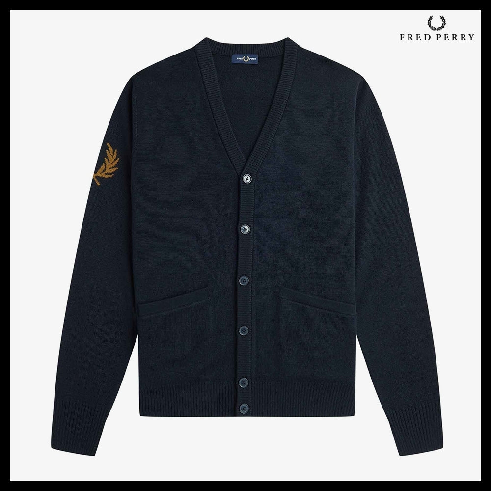 【FRED PERRY】Laurel Wreath Cardigan Navy