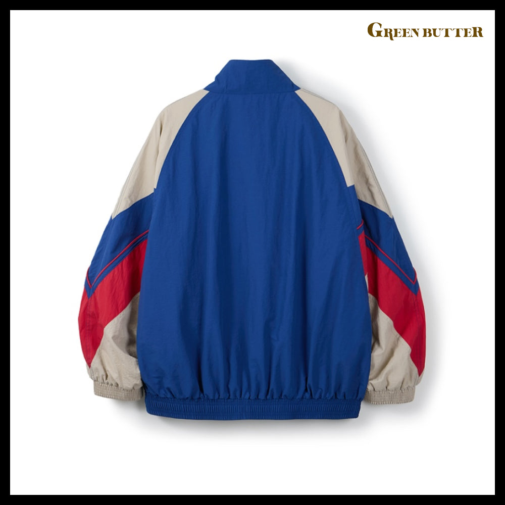 【GREEN BUTTER】Two-Way Windbreaker Jacket NAVY