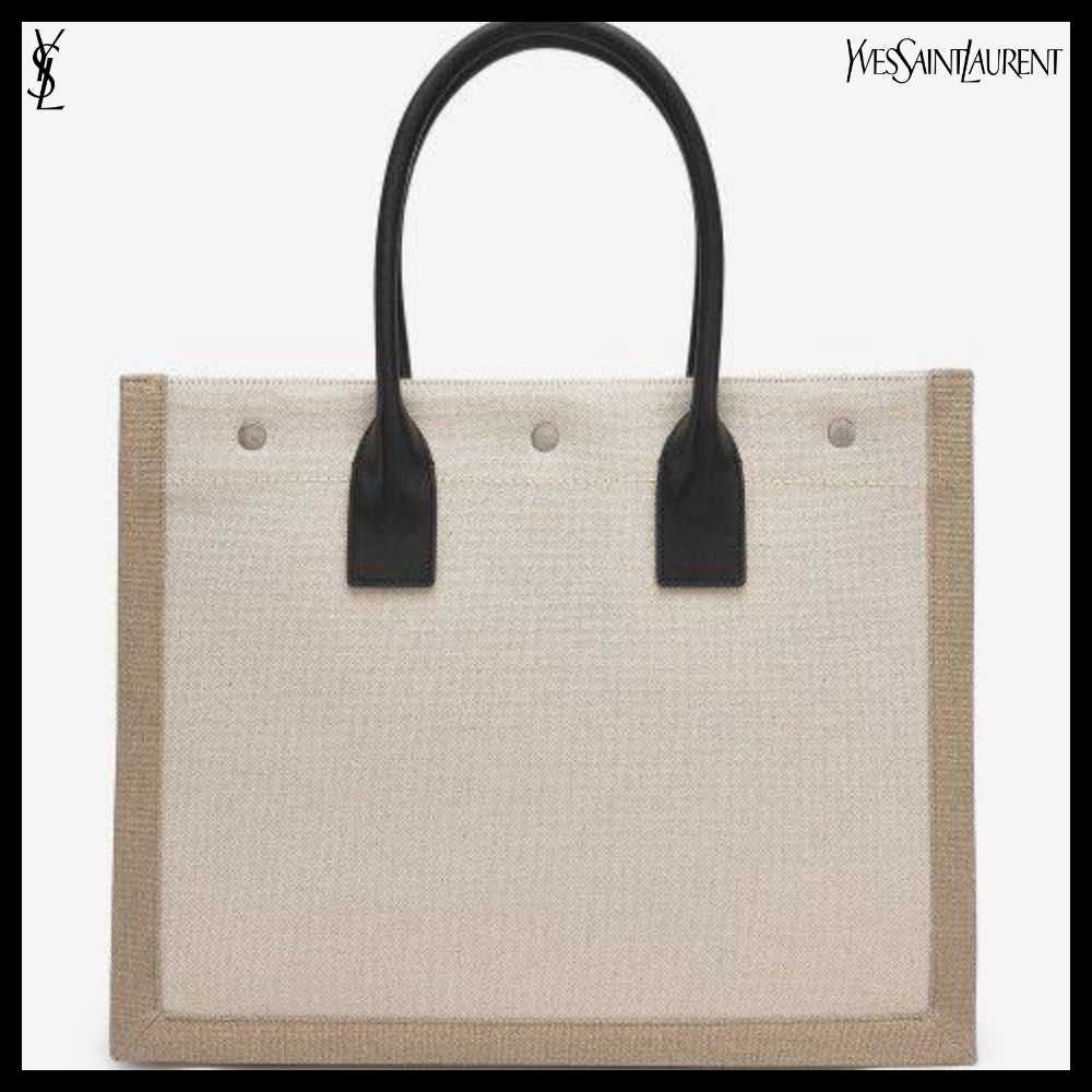 【Saint Laurent】Rive Gauche Tote Bag Greige