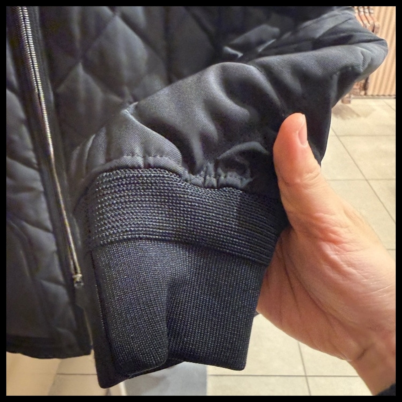 【Burberry】RADLEY Diamond Quilted Jacket Black
