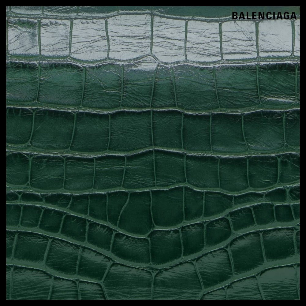 【BALENCIAGA】Crush Small Chain Bag Crocodile Embossed