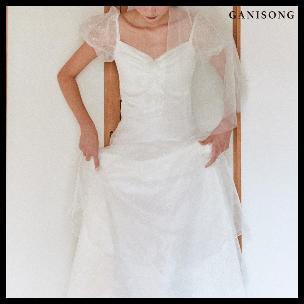 【GANISONG】Bridal Celia Dress White
