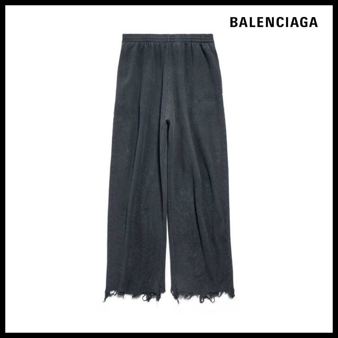 【BALENCIAGA】Nail Polish Cropped Sweatpants & Joggers Black