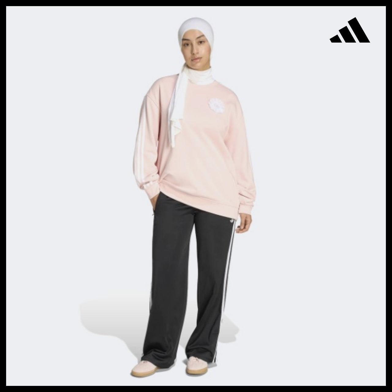 【ADIDAS】Original Lace Branding Crew Sweatshirt KS6471