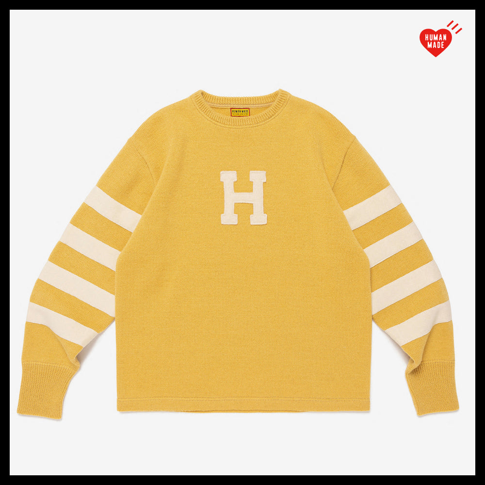 【HUMAN MADE】Sports Knit Sweater Yellow