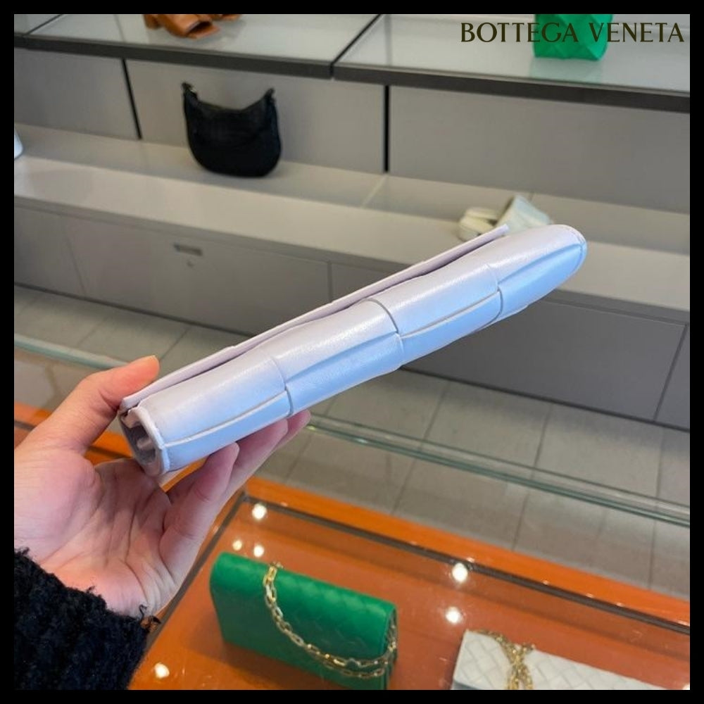 【BOTTEGA VENETA】Intreccio Nappa Calf Flap Long Wallet