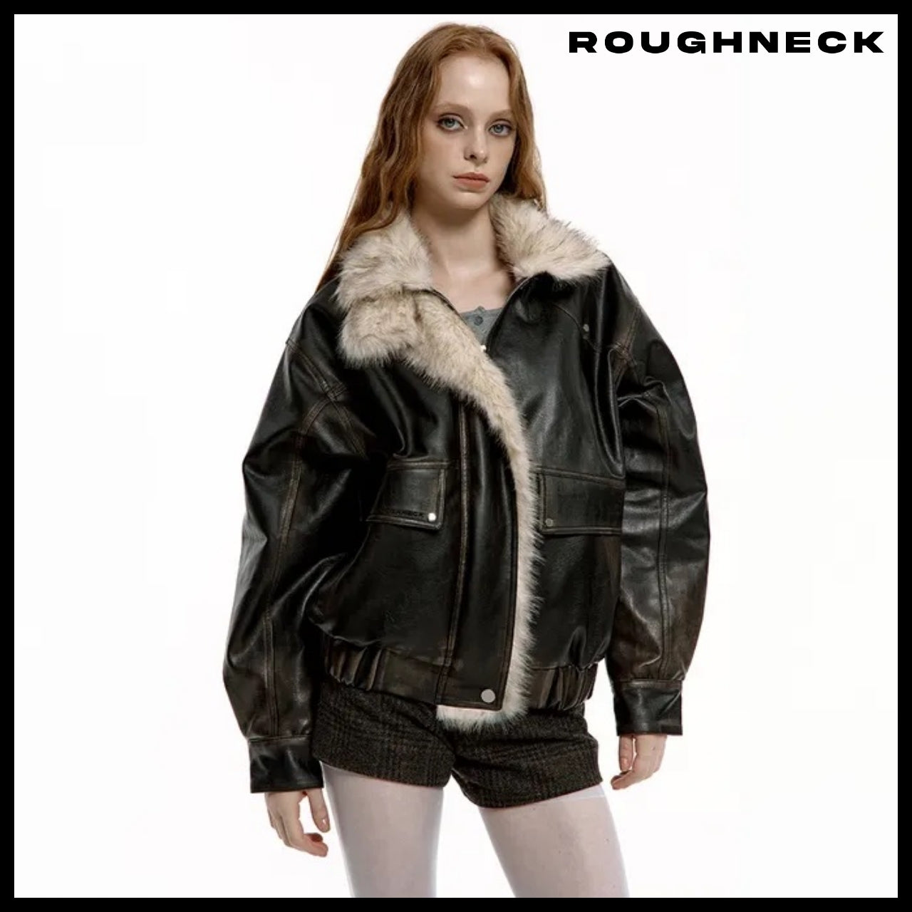 【ROUGHNECK】Washing Leather Mustang Jacket 2 Colors