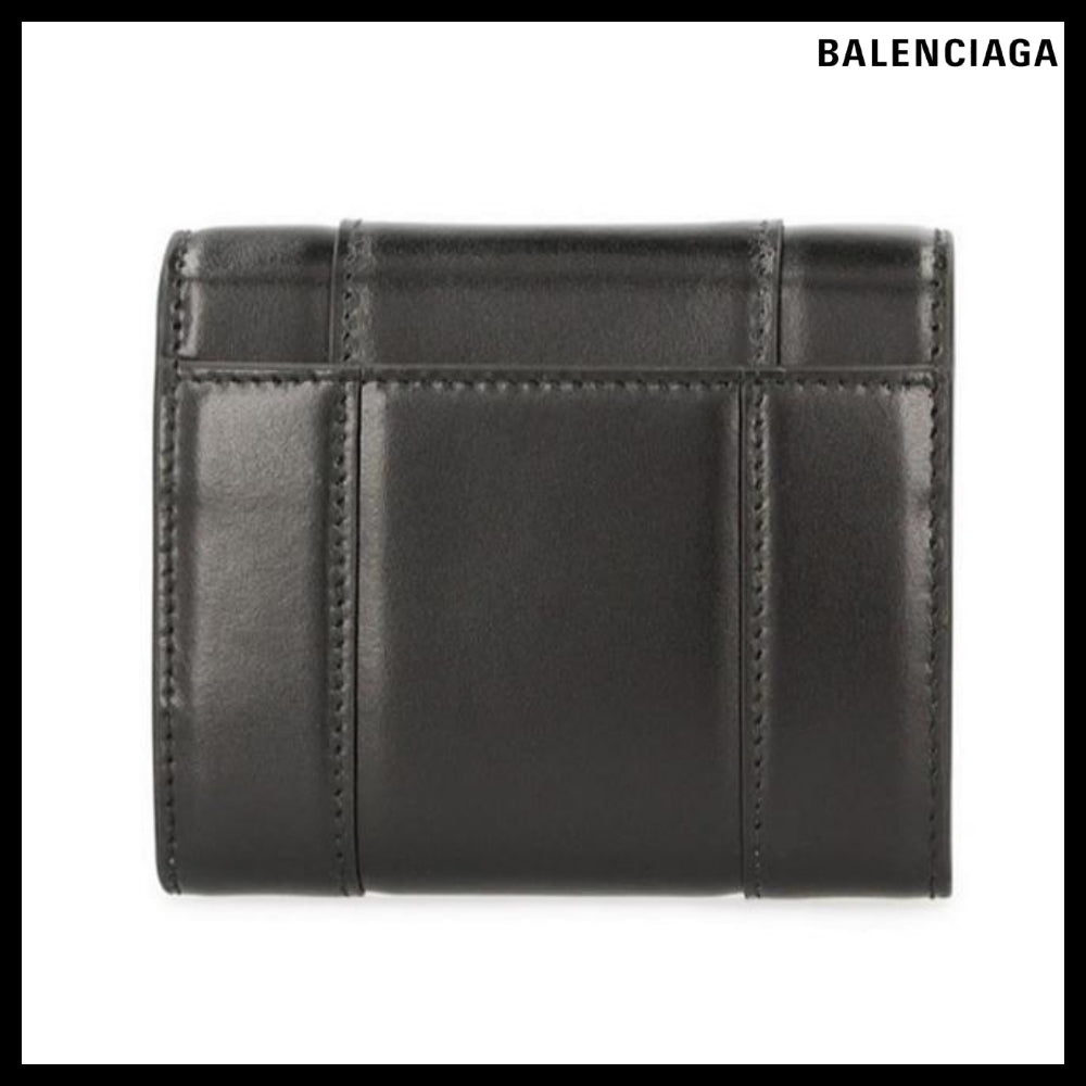 【BALENCIAGA】Hourglass Compact Wallet Black