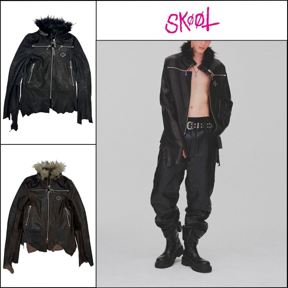 【SKOOT】レイスレザーコート 2カラー