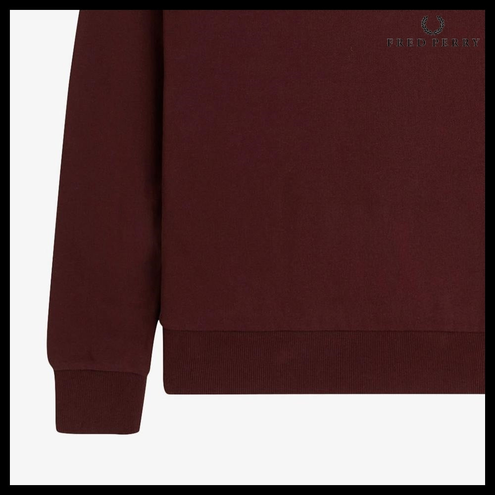 【FREDPERRY】ClubhouseEmbroideredChampionSweatshirt Oxblood