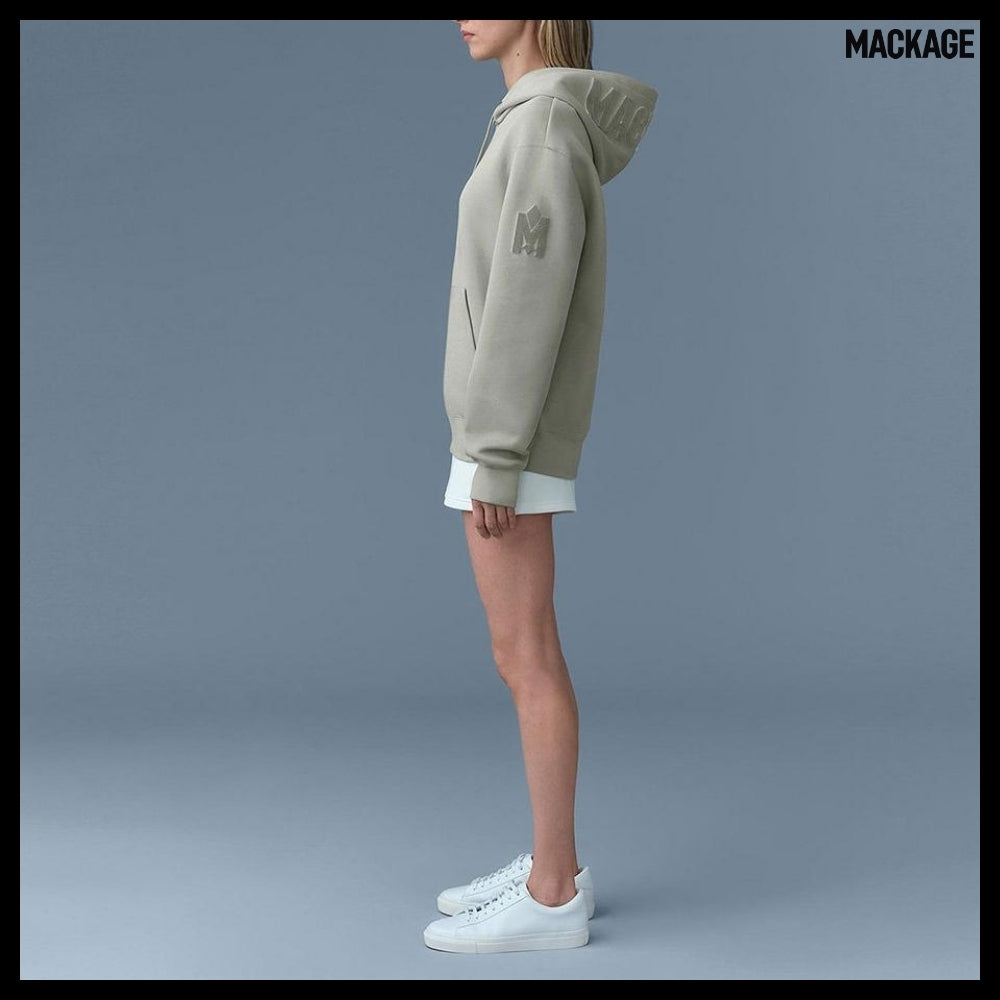【MACKAGE】 Krys R Hooded Sweatshirt Green Fleece
