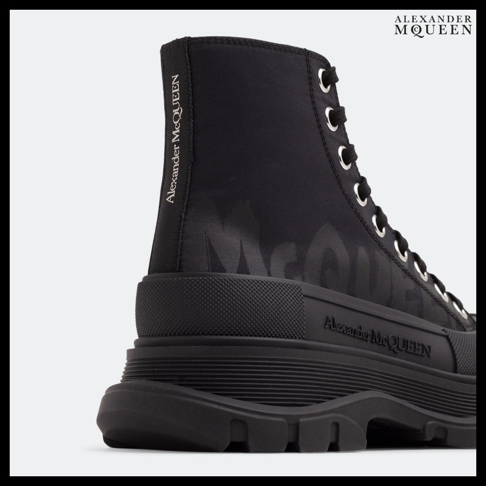 【Alexander Mcqueen】Tread Slick Boot Graffiti Black