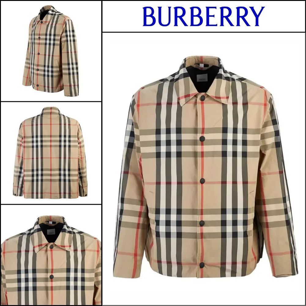 【Burberry】Men’s Check Nylon Jacket