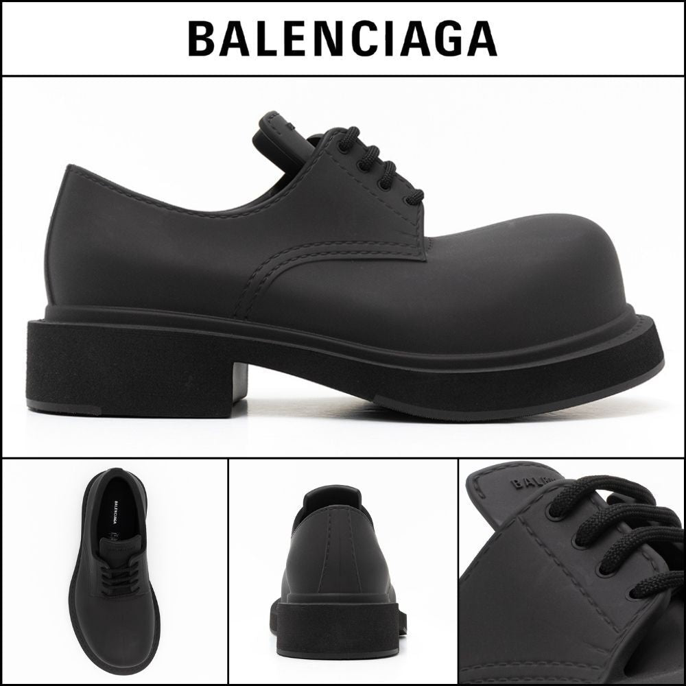 【BALENCIAGA】Steroid Black Men’s Derby Shoes
