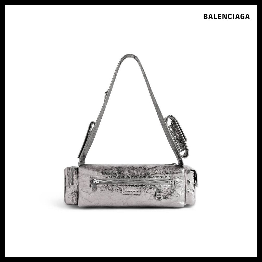 【BALENCIAGA】Superbusy XS Sling Bag Metallized Silver