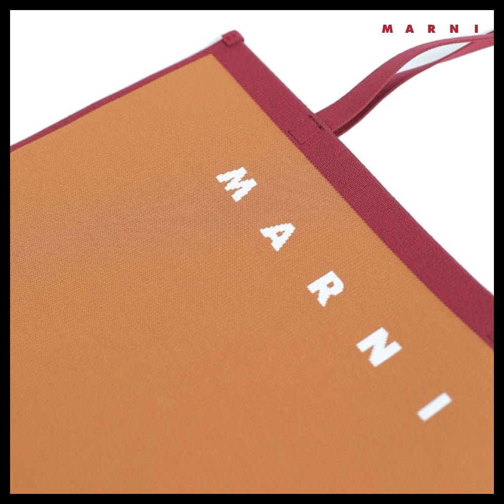 【MARNI】25SS Logo Two-Tone Tote Bag