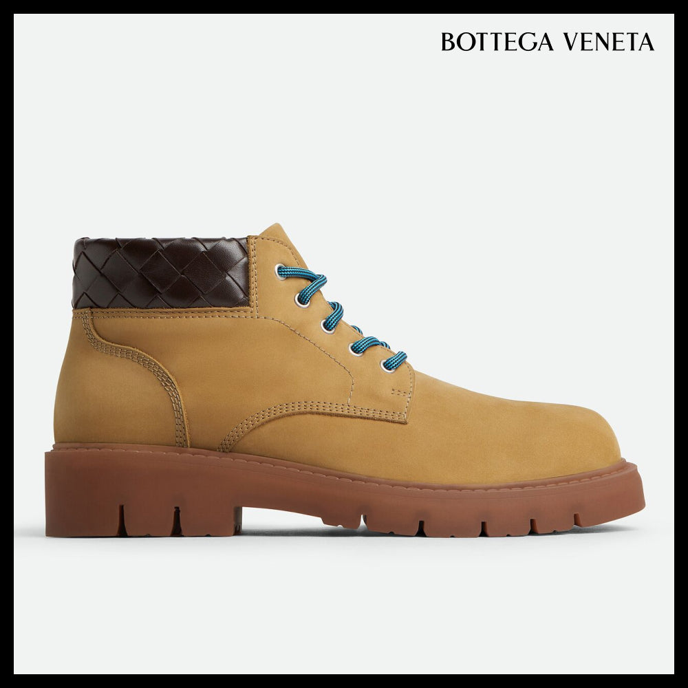 【韓国百貨店 BOTTEGA VENETA】Haddock Cropped Boots Ocher