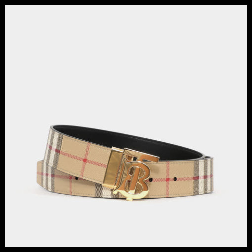 【Burberry】Vintage check reversible belt