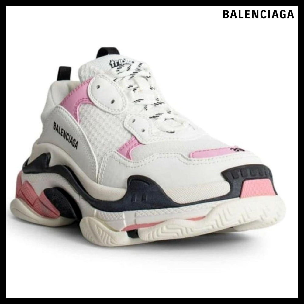 【Balenciaga】Triple S Leather And Mesh Sneakers