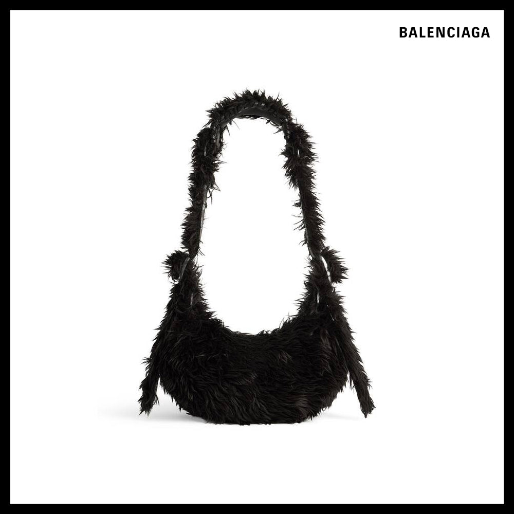 【BALENCIAGA】Le Cagole XS Shoulder Bag Fake Fur in Black