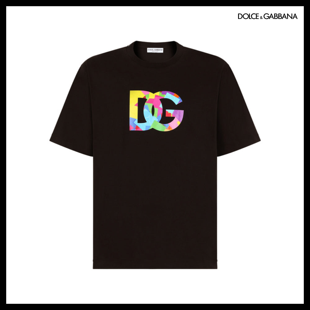 【Dolce&Gabbana】COTTON T SHIRT DG LOGO PRINT