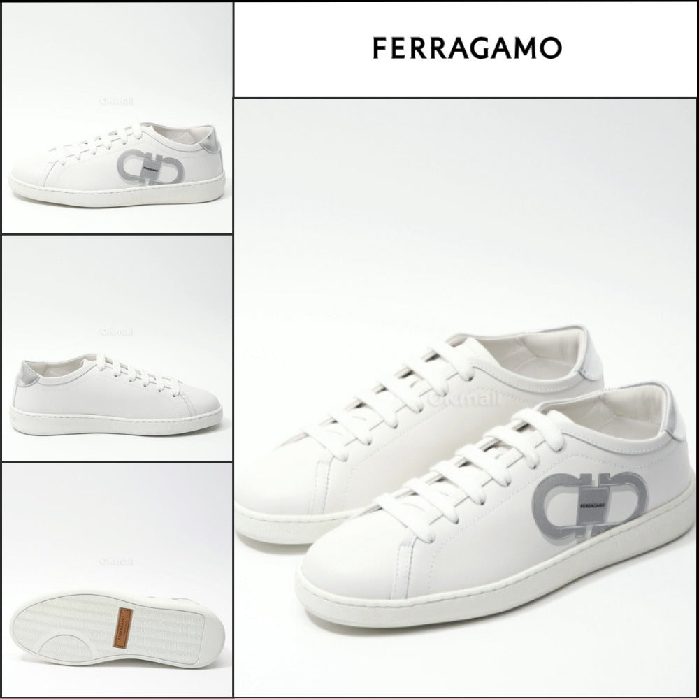 【Salvatore Ferragamo】030676 780983 Double Gancini Sneakers
