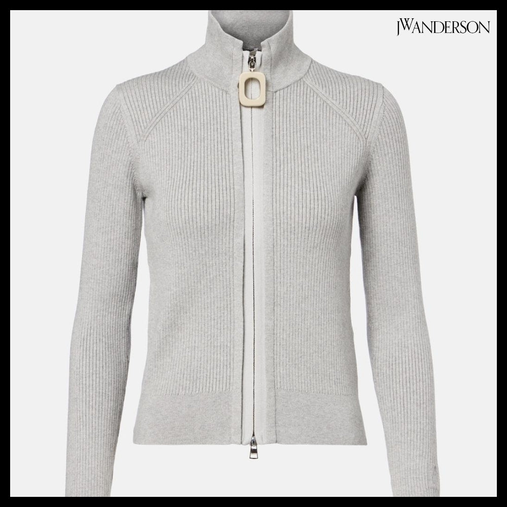 【JW Anderson】Embroidered cotton-blend cardigan