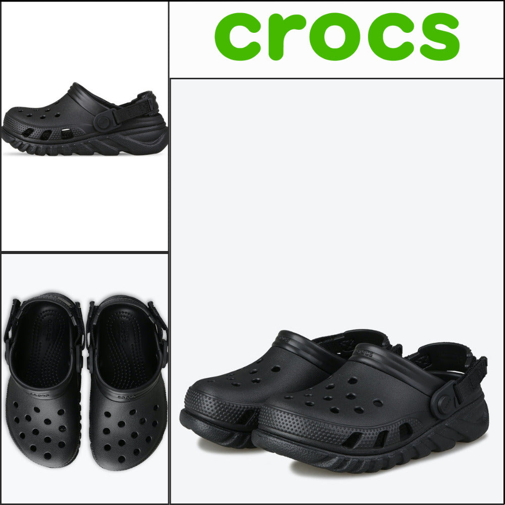 【CROCS】Black Unisex Clog Sandals